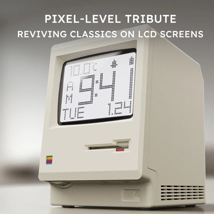 Sveglia retrò Maclock Macintosh Un classico ornamento da tavolo con un design dell'orologio digitale