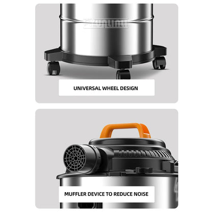 Aspirapolvere industriale 30L Aspiradora commerciale di grande capacità 1800W Spazzatrice aspirapolvere umido e secco ad alta potenza