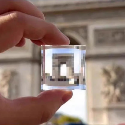 Strumento fotografico pixel Mosacche acriliche trasparenti per portachiavi e condividere le tue ricordi di viaggio Lente a mosaico