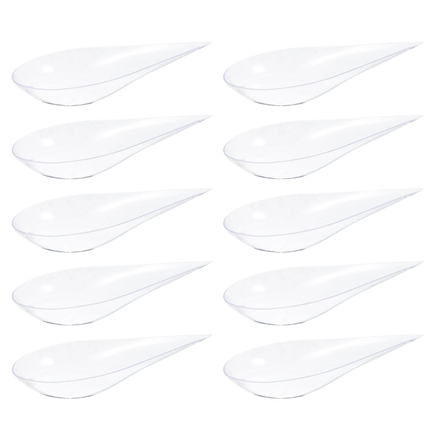 40 pz Mini Cucchiai Da Dessert Liscio Bordo Rotondo Cucchiai Usa E Getta per Gelato Zuppa Sushi Antipasto Servire Catering Forniture