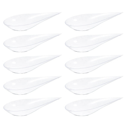 40 pz Mini Cucchiai Da Dessert Liscio Bordo Rotondo Cucchiai Usa E Getta per Gelato Zuppa Sushi Antipasto Servire Catering Forniture