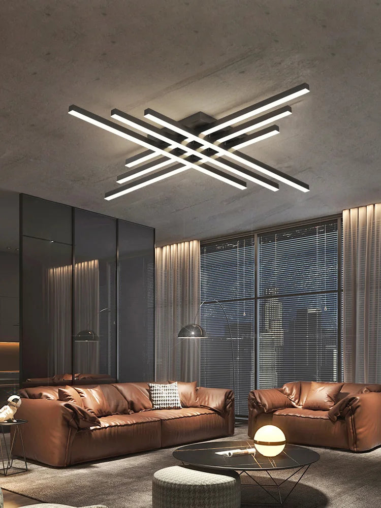Plafoniera Moderna In Alluminio Spazzolato Per Soggiorno E Camera Da Letto Luce Diffusa Design Minimalista