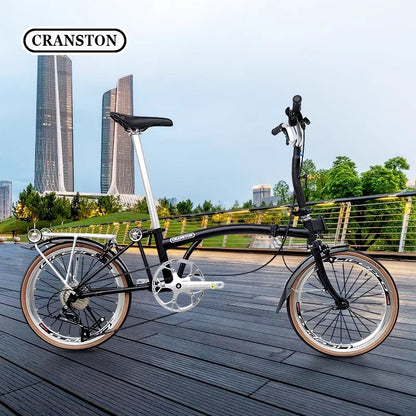 Bicicletta Pieghevole 20 Pollici Da Donna Leggera A 9 Velocità Portatile E Retrò