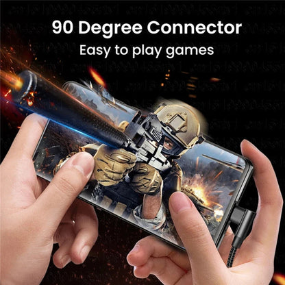 Cavo di Ricarica Usb C Pd 4.0 Angolo di 90 Gradi 100W per iPhone 15 Pro Max Xiaomi Huawei MacBook iPad