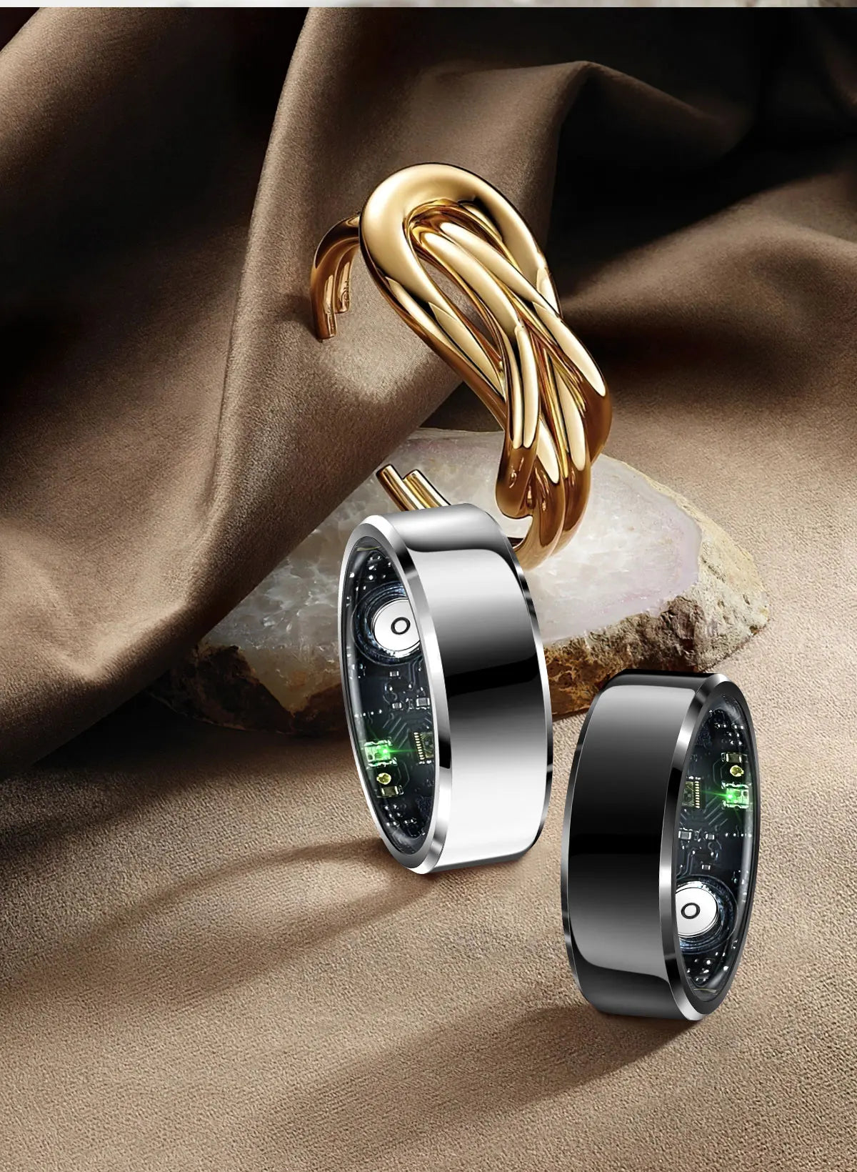 Anello Fitness Intelligente Per Huawei Xiaomi Tracciamento Attività Sonno Bluetooth Adatto iOS Android