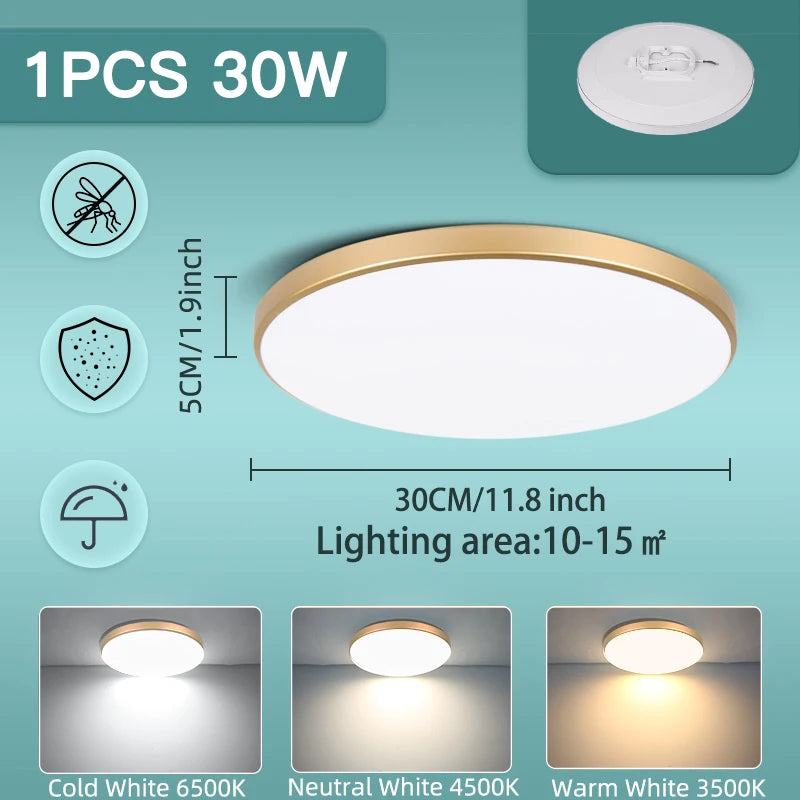 Plafoniera LED Da Soffitto 18W-50W 220V, Illuminazione Moderna Per Soggiorno E Decorazione Casa