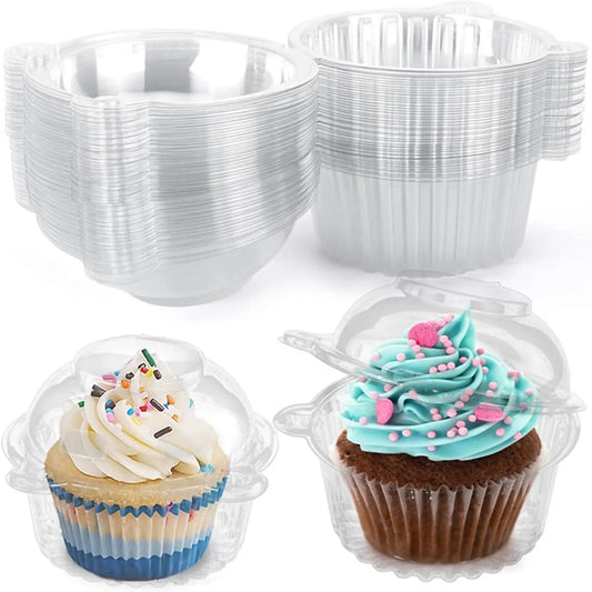 Contenitori Singoli Per Cupcake Con Cupola Trasparente Porta Muffin Scatole Per Frutta E Insalata 20 Pezzi