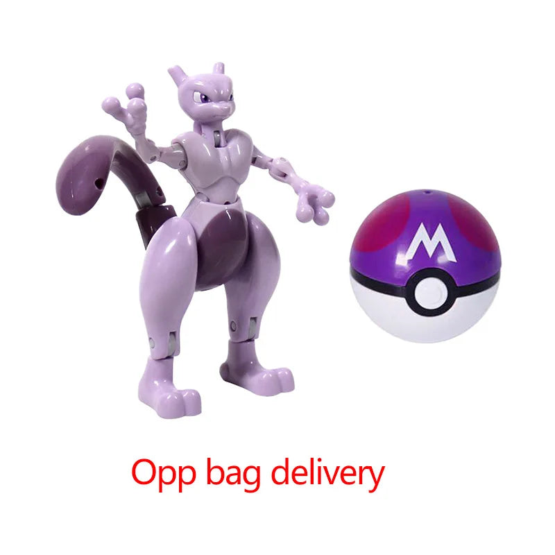 Pokemon Pokeball Figura Palla Pikachu Charizard Mewtwo Mew Eevee Gengar Lapras Blastoise Venusaur Gyarados Giocattolo Educativo Per Bambini