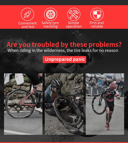 Kit di Attrezzi Portatile per Bici Riparazione Pneumatici da Strada e Emergenza Multiuso