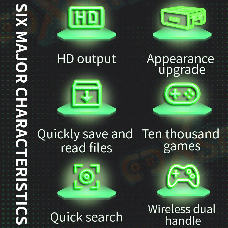 Nuova Console di Gioco Coopreme Y7 X7 128G 2026 con Sistema Linux, Video 4K, TV Box, Controller Wireless, Giochi Retro 10000+ e Supporto PSP