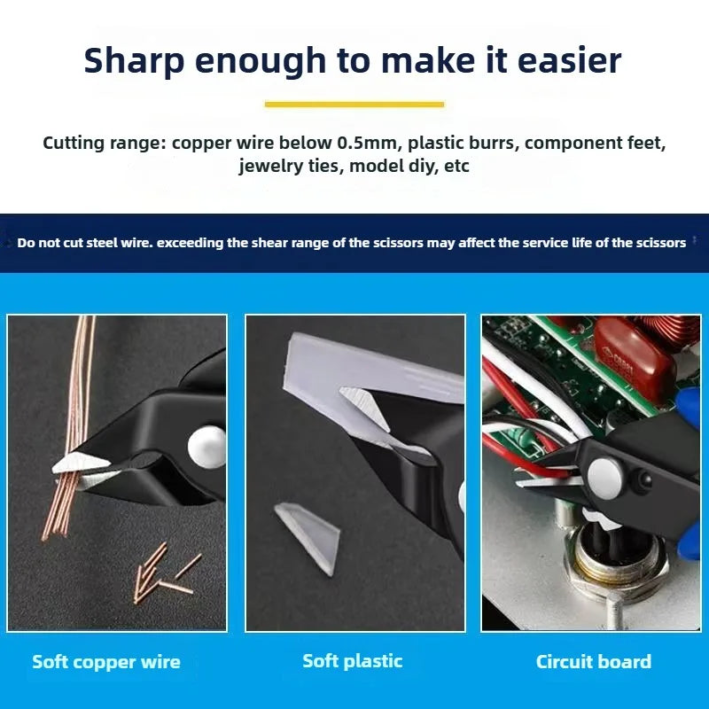 Pinze Diagonali In Plastica Per Elettricista Strumento Multiuso Taglio Laterale Tagliafili Professionali