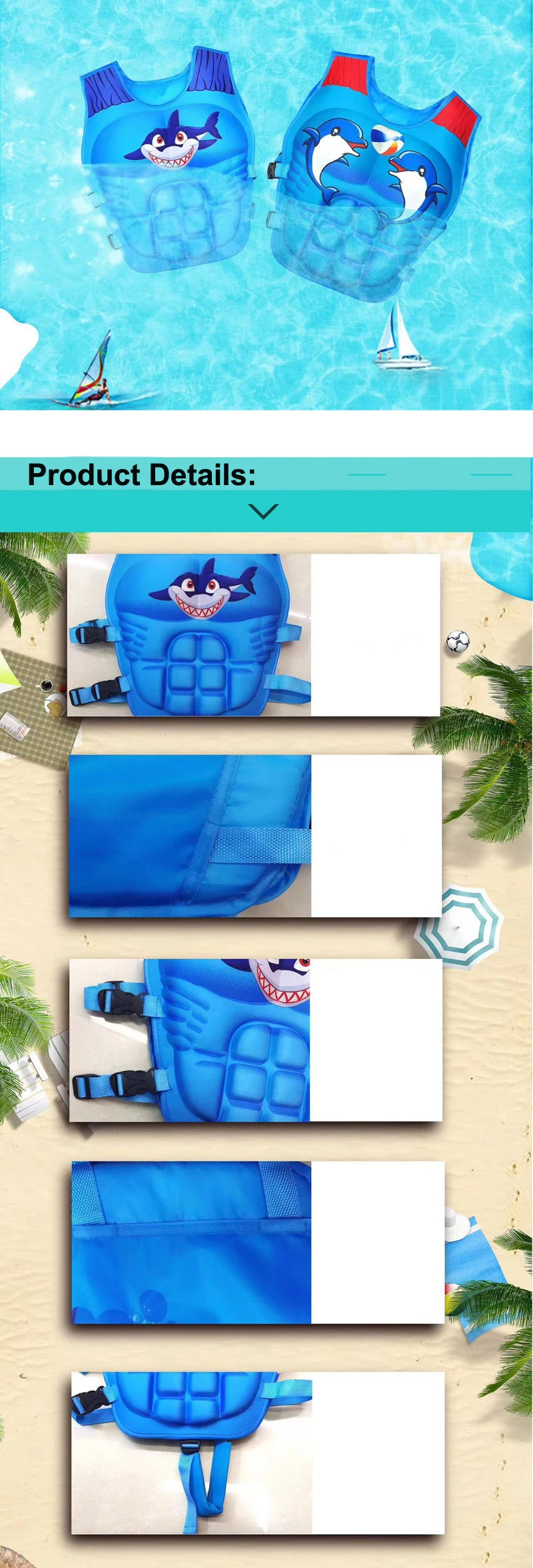 Gilet Galleggiante Per Bambini Non Gonfiabile, Sicuro Per Nuoto E Apprendimento In Piscina, Accessori