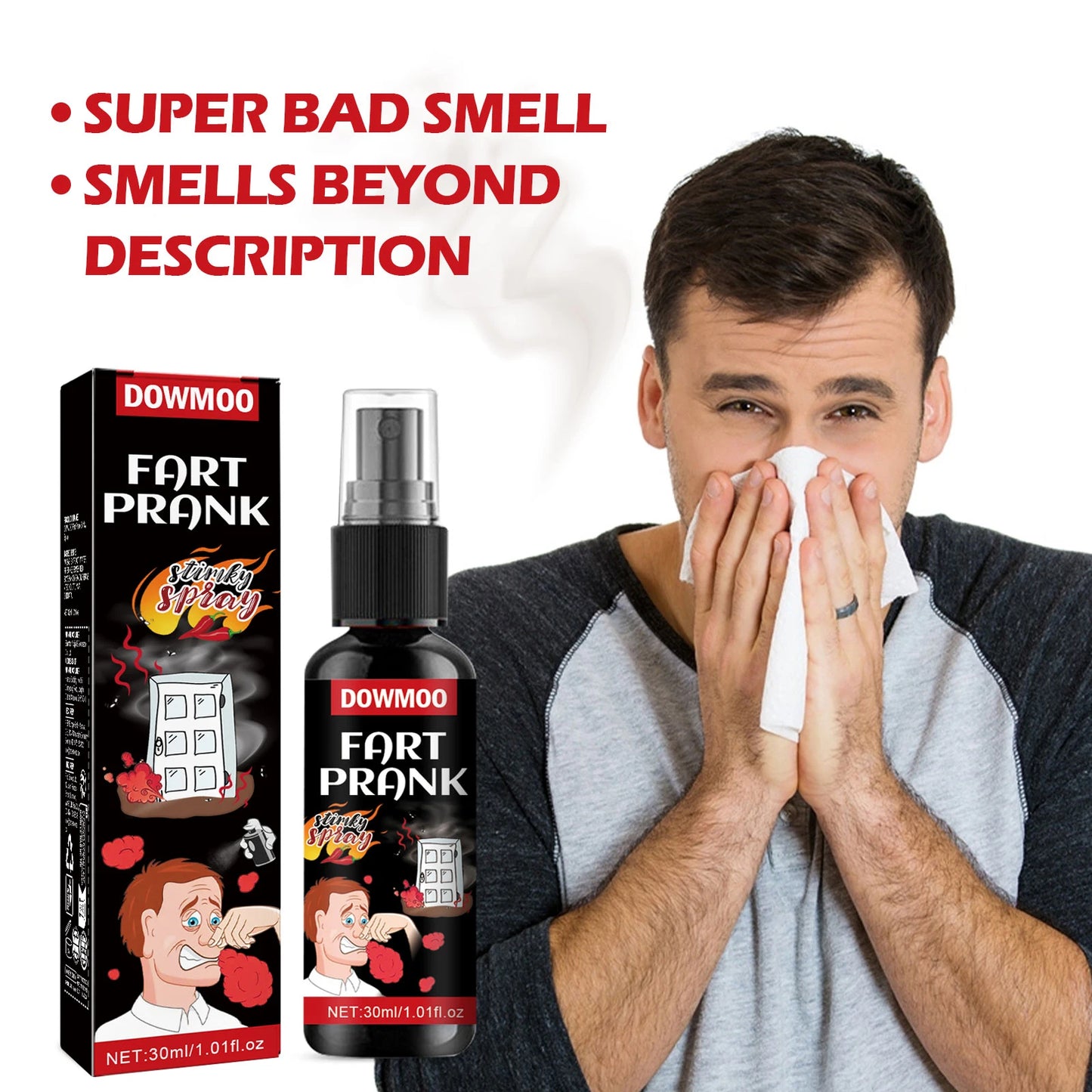 Spray Scherzo Scoregge E Peperoncino 30 ml Giocattolo Umoristico Lunga Durata Per Party