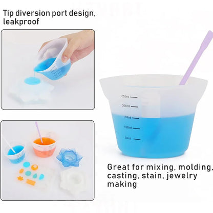 Misurini In Silicone Grandi 500 Ml E 250 Ml Per Colata Gioielli In Resina Epossidica