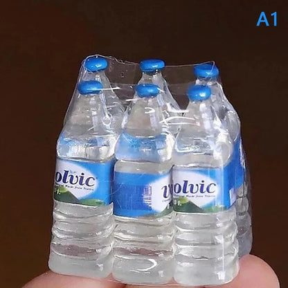 1:12 Casa delle bambole Mini Simulazione Bottiglia d'acqua minerale Modello Casa delle bambole fai da te Accessori per la decorazione della casa Bambini Giochi di imitazione Giocattoli