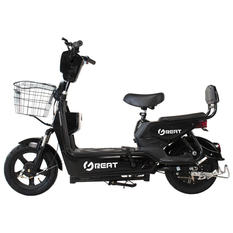 Bicicletta Elettrica Da Strada Certificata Ce Motore 350W Batteria 48V 12Ah Cambio Per Corse