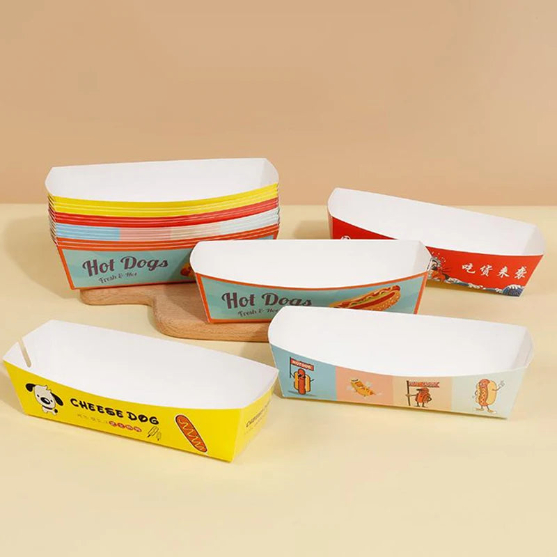Confezione Da 100 Scatole Monouso Per Hot Dog In Carta Per Catering E Feste Ideale Per Eventi