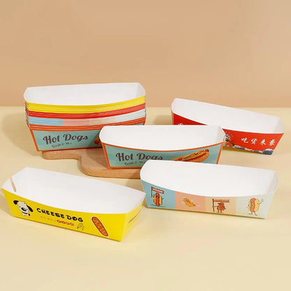 Confezione Da 100 Scatole Monouso Per Hot Dog In Carta Per Catering E Feste Ideale Per Eventi
