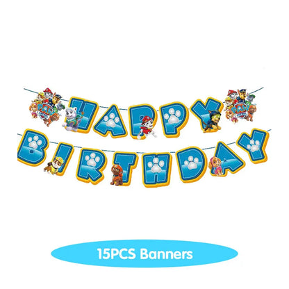 NUOVO Paw Patrol Compleanno Forniture Bomboniere Buon Compleanno Paw Patrol Kit di decorazioni per feste Piatto a palloncino Tazza Borsa regalo Adesivo per bambini