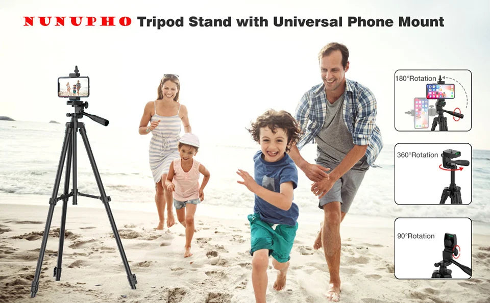 Treppiede Per Smartphone In Alluminio 102 Cm Con Registrazione Video E Supporto Fotografico Universale Bluetooth