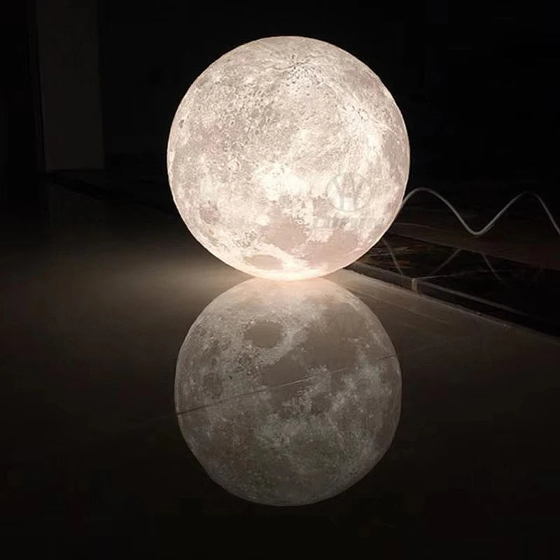 Lampada A Sospensione Forma Di Luna Con Stampa 3D Per Ristorante E Bar Atmosfera Creativa Luce Notturna 110V 220V