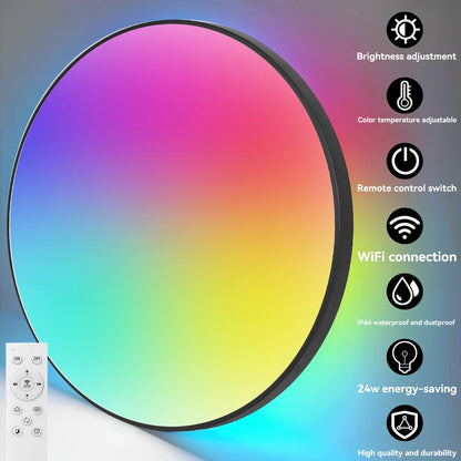 Plafoniera Led Dimmerabile con Controllo Remoto Rgb Bluetooth Tuya per Interni Alexa
