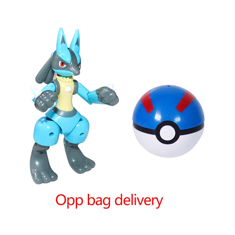 Pokemon Pokeball Figura Palla Pikachu Charizard Mewtwo Mew Eevee Gengar Lapras Blastoise Venusaur Gyarados Giocattolo Educativo Per Bambini