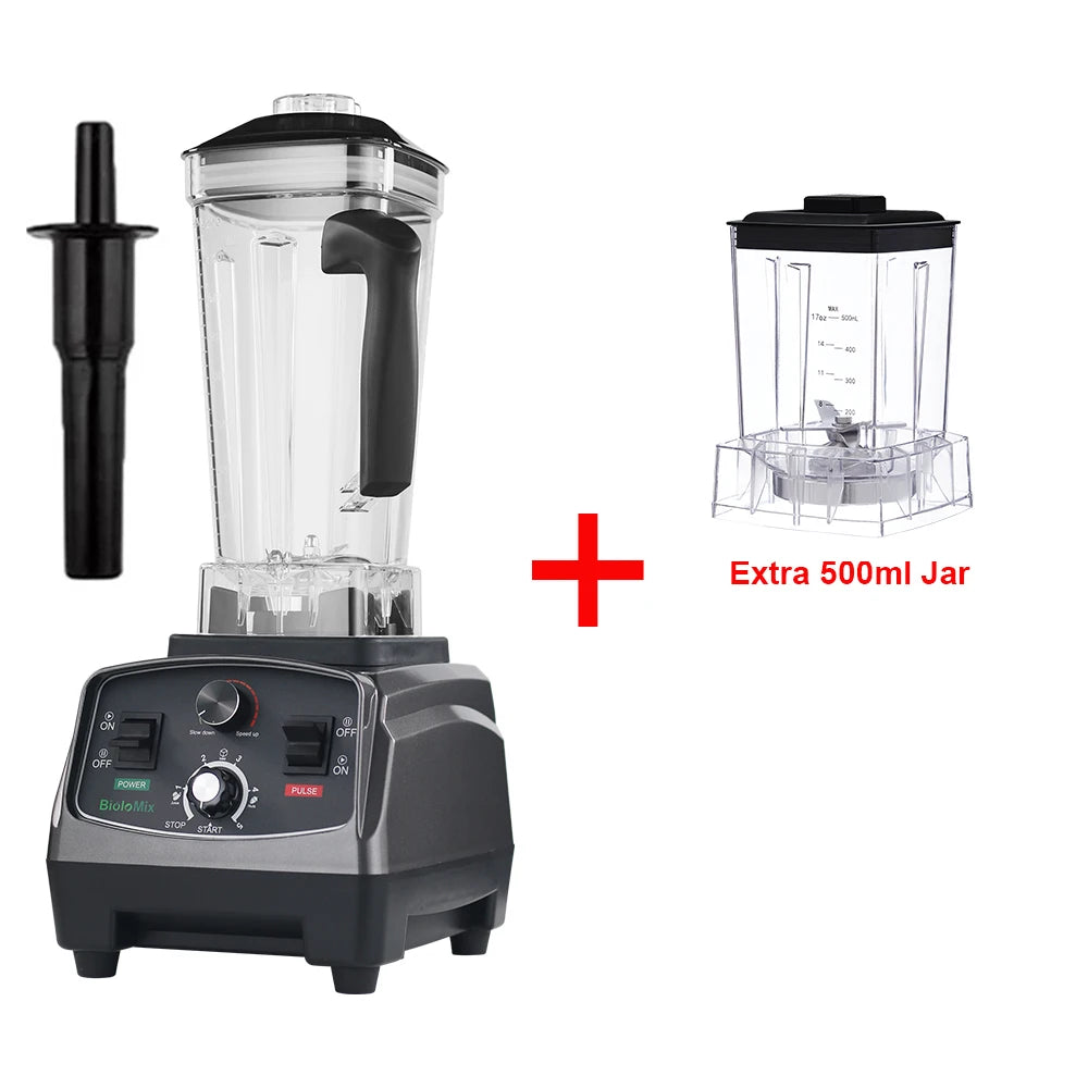 BioloMix Frullatore Potente 2200 W Con Contenitore In Tritan Da 2 L BPA Free Timer Per Frullati Di Ghiaccio
