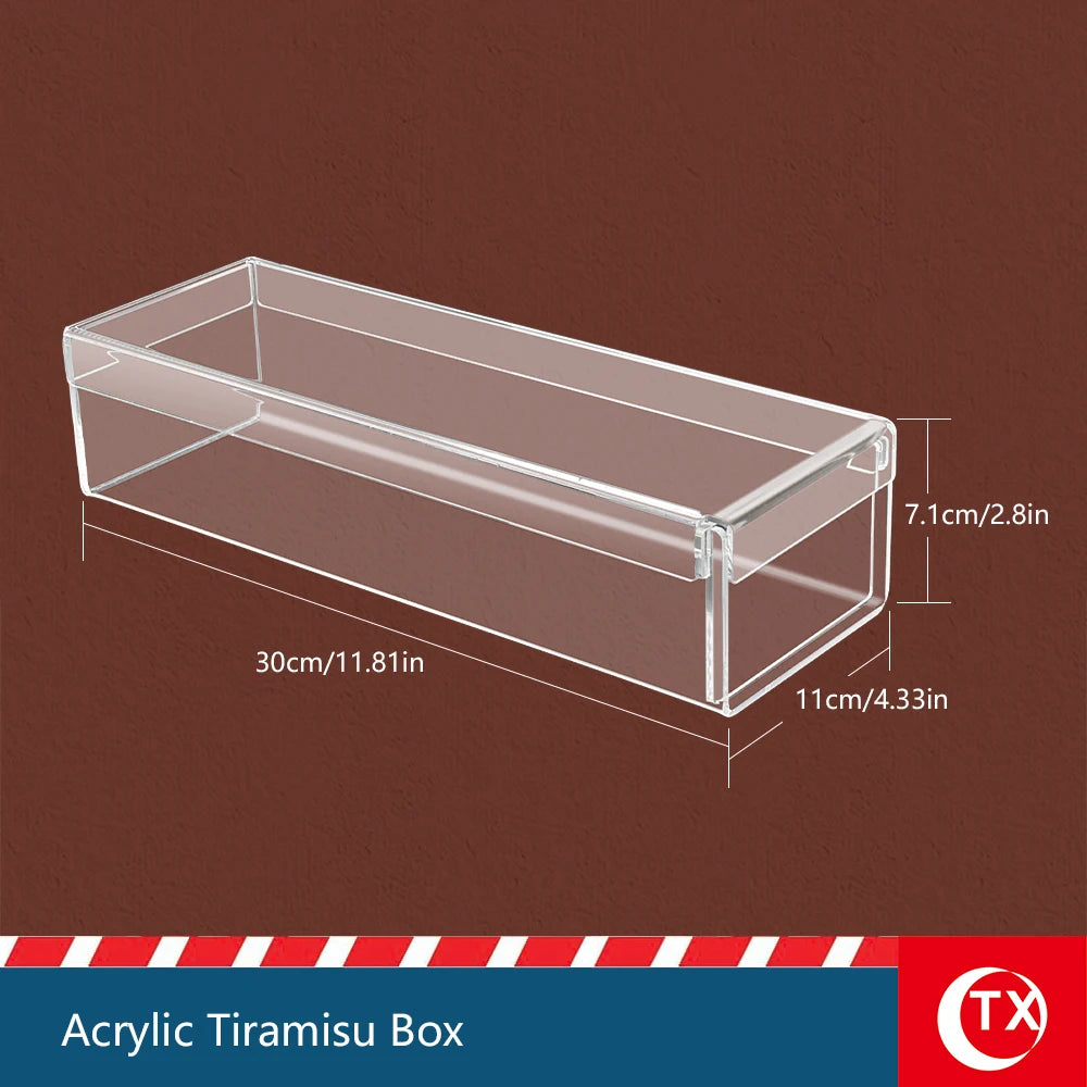 Contenitore Per Tiramisù In Acrilico Trasparente Riutilizzabile Per Pasticceria E Dessert