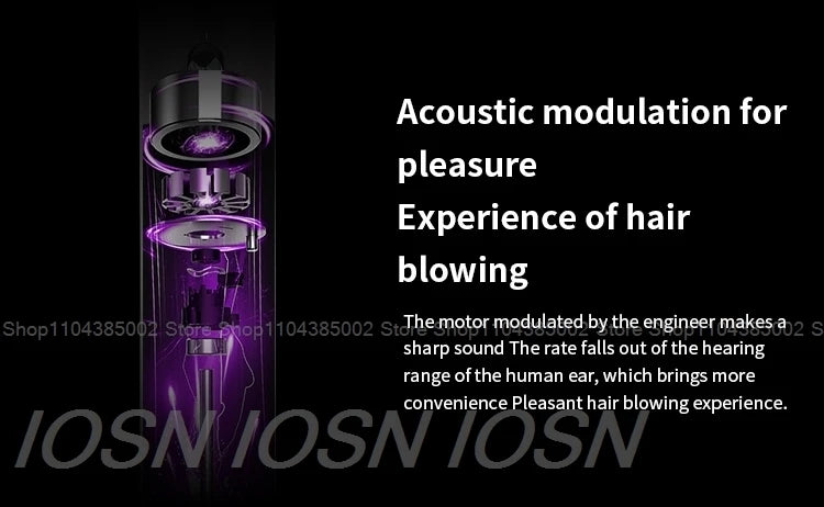 Accessorio Professionale Senza Lame per Asciugacapelli Dyson, Ioni Negativi, Asciugatura Rapida, Potente, per Casa, con Funzione Anti-Crespo, Elettrico