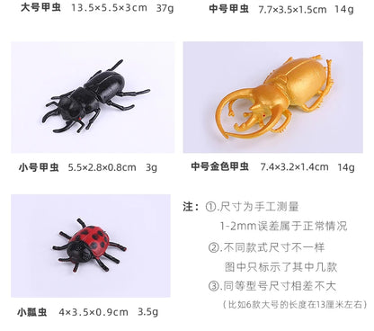 Modello Insetti Realistici Scarabeo Giocattolo Educativo Per Halloween Spavento Gag Novità