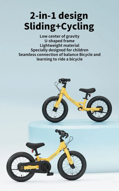 Bici Equilibrio Bambini 2 In 1 Età 2 6 Anni Telaio Alluminio Ruote Da 12 Pollici