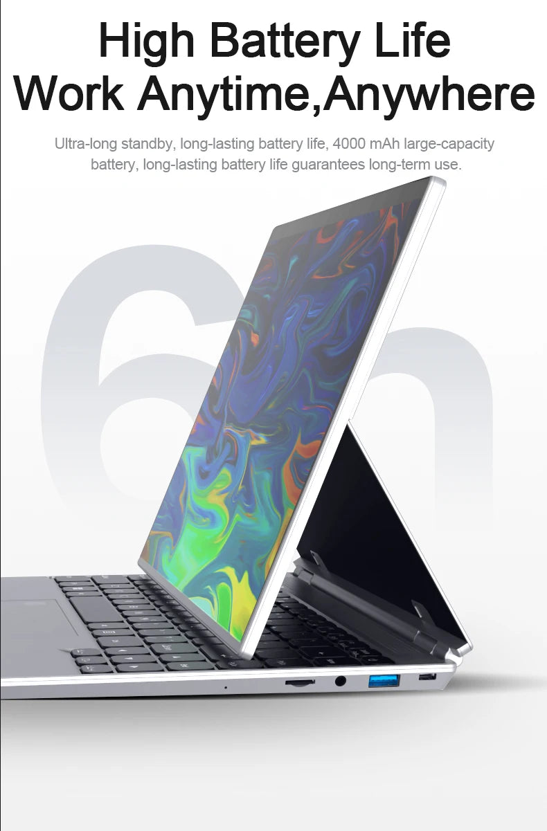 Laptop 14 Pollici Touch Screen 4 In 1 Con Windows 11 Celeron N95 16GB RAM Notebook Per Studenti