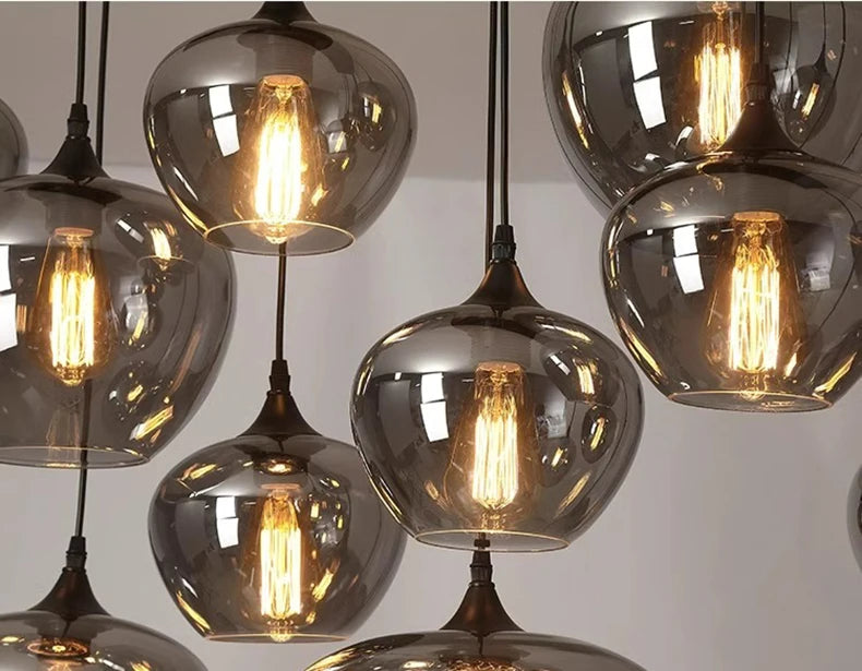 Lampada Sospensione Led Moderna In Acciaio Inossidabile Spazzolato per Soggiorno E Sala Da Pranzo