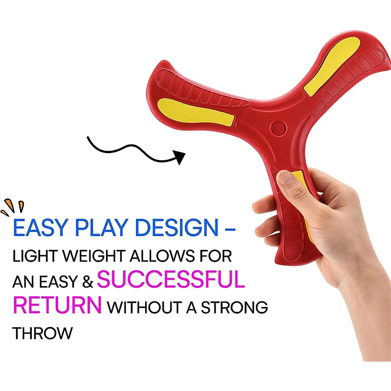 Boomerang Morbido Tre Foglie Disco Volante Esterno Interattivo Per Bambini Adulti