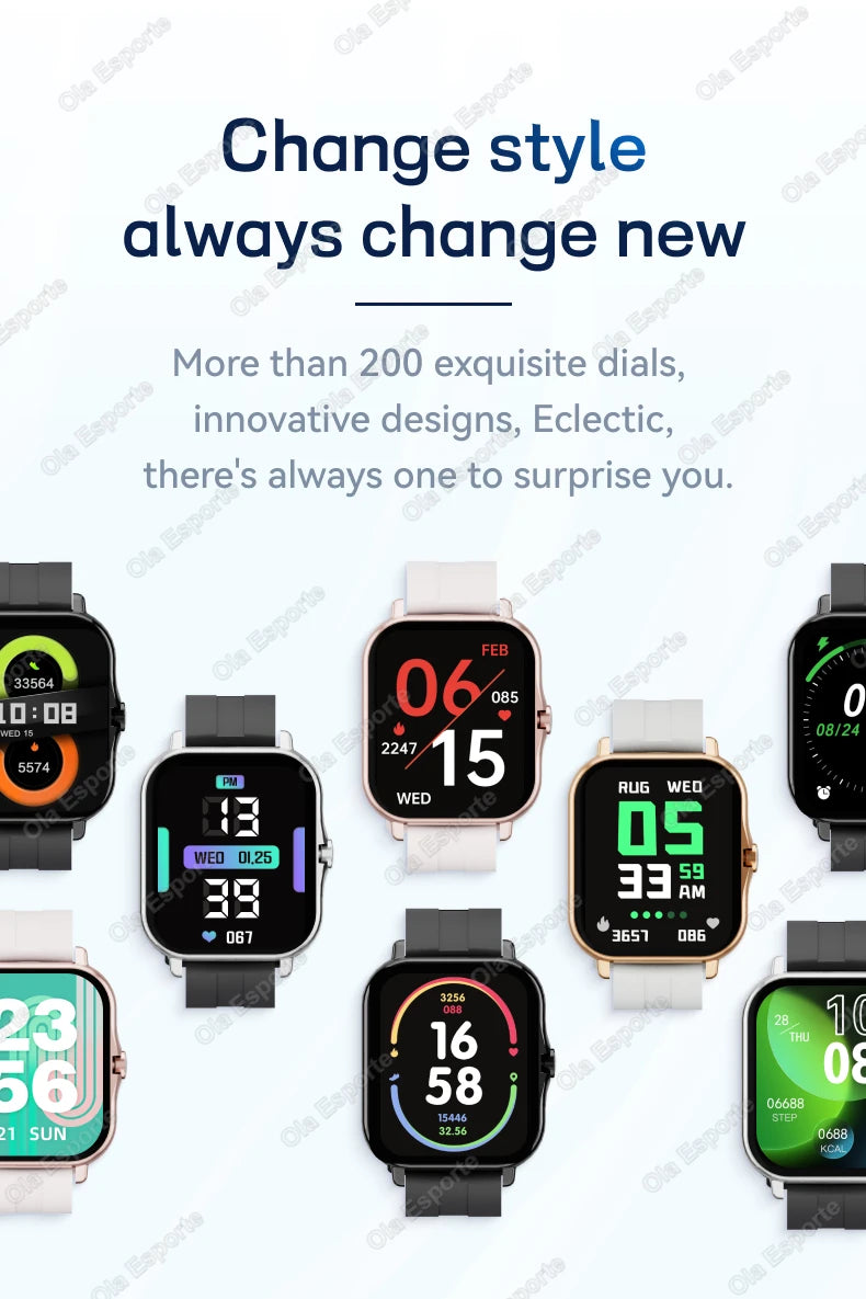 Smartwatch Da 1,83 Pollici Con Touchscreen Completo Per Fitness E Chiamate Bluetooth