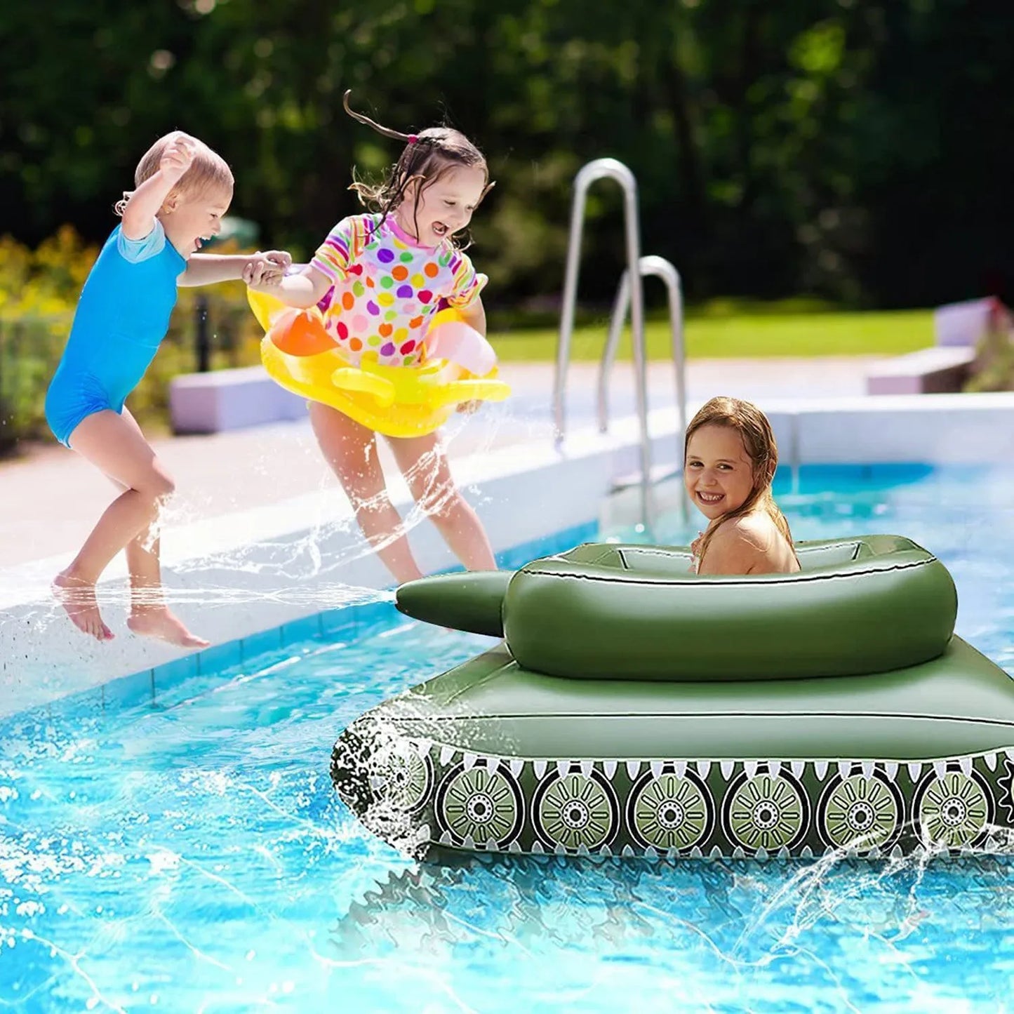 Serbatoio Gonfiabile In PVC Per Battaglie D Acqua Con Pistola Ad Acqua Da Gioco In Piscina