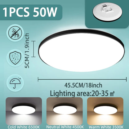 Plafoniera LED Da Soffitto 18W-50W 220V, Illuminazione Moderna Per Soggiorno E Decorazione Casa