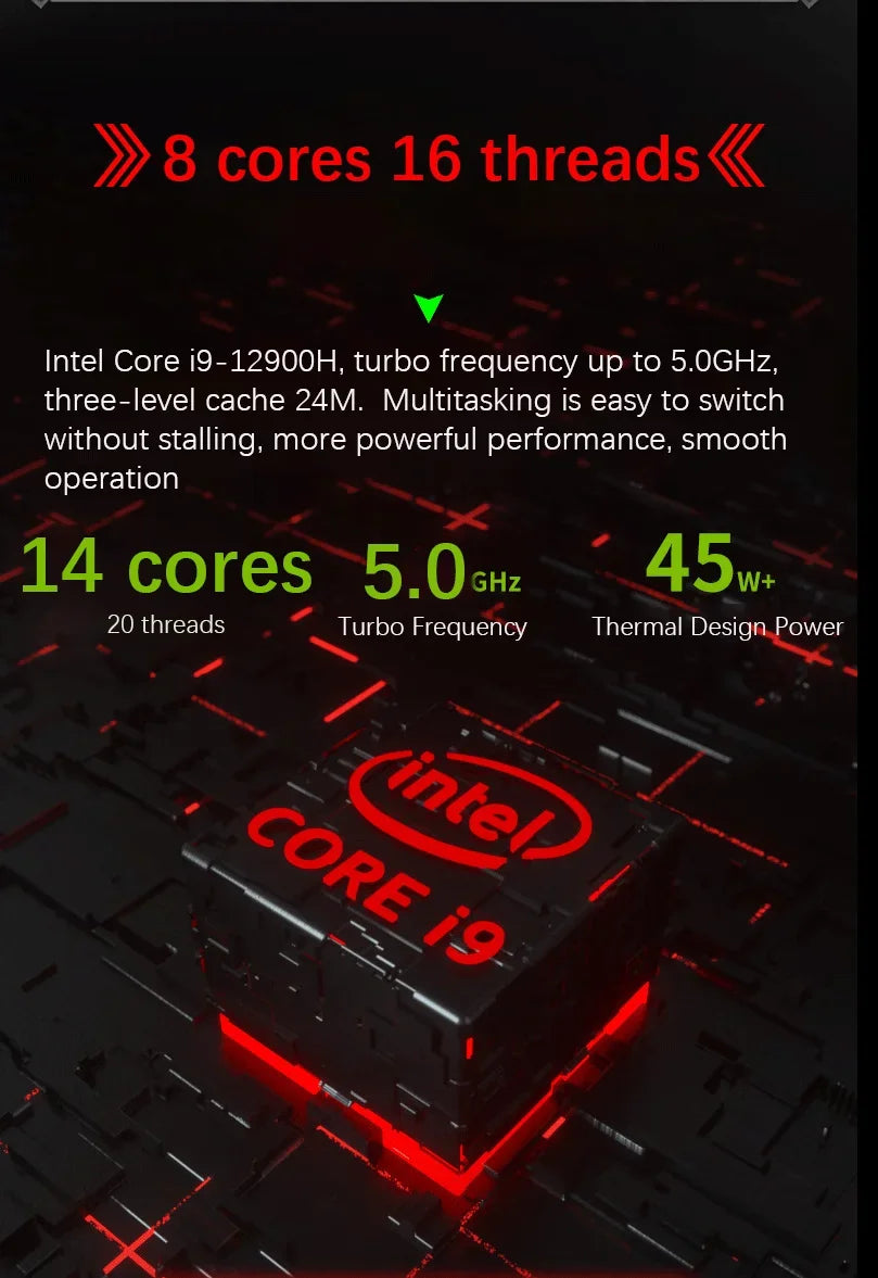 Laptop Da Gaming Ultra Sottile 16,1 Pollici RTX 4050 6G Intel Core I9/I5 Win11 Pro Dual DDR5 e Dual M.2