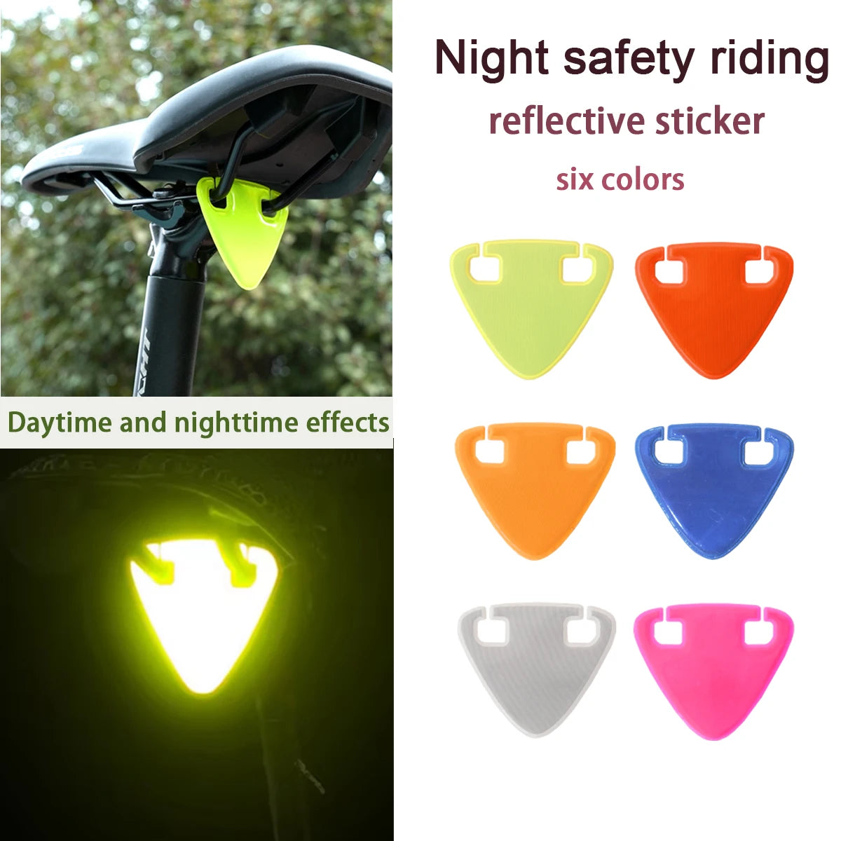 Set Da 5 Adesivi Riflettenti Per Bicicletta Luminose Notturne Per Strada Fatbike