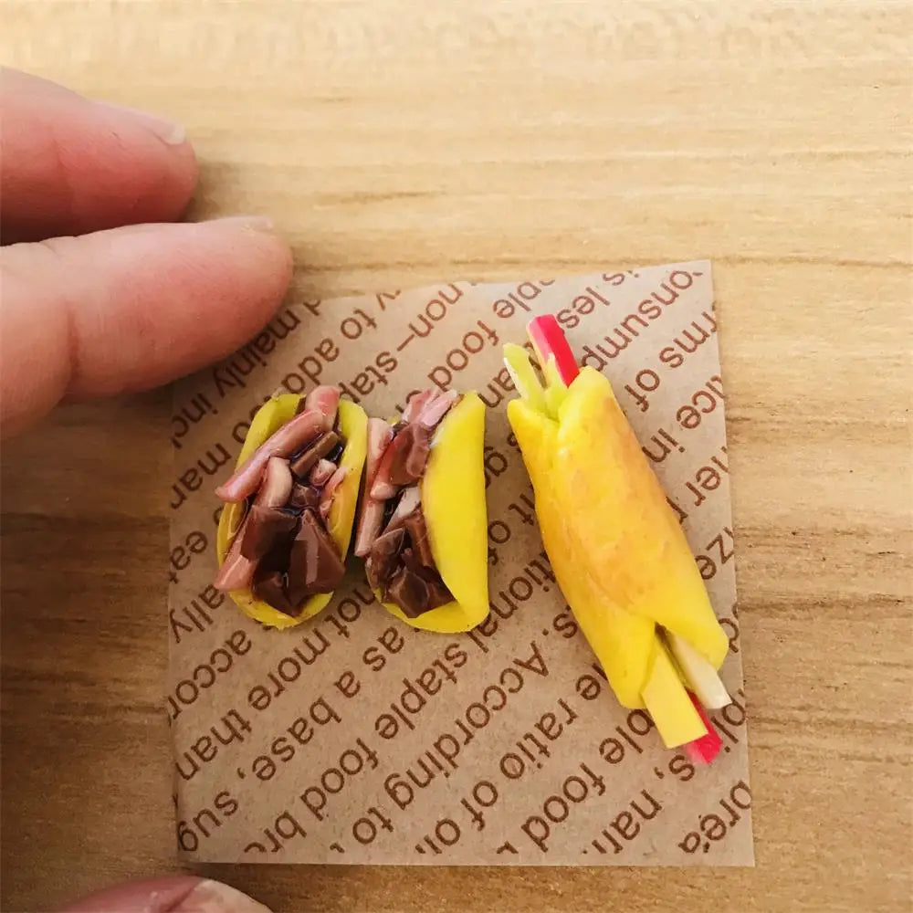 1/12 Bilancia Casa Delle Bambole In Miniatura tacos Cottura burrito per Blyth OB11 BJD Casa di Bambola Cucina Gioca Giocattoli Accessori