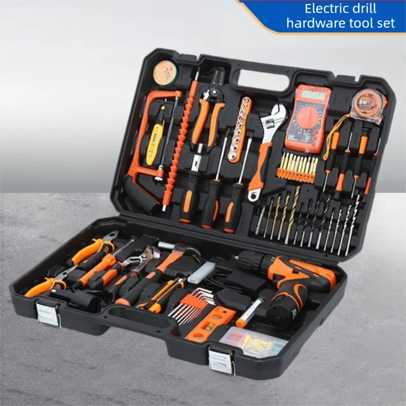 Trapano a Batteria al Litio Multifunzionale per Uso Domestico Kit Attrezzi per Manutenzione del Legno