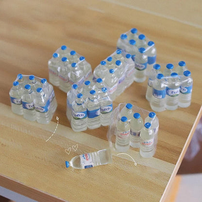1:12 Casa delle bambole Mini Simulazione Bottiglia d'acqua minerale Modello Casa delle bambole fai da te Accessori per la decorazione della casa Bambini Giochi di imitazione Giocattoli
