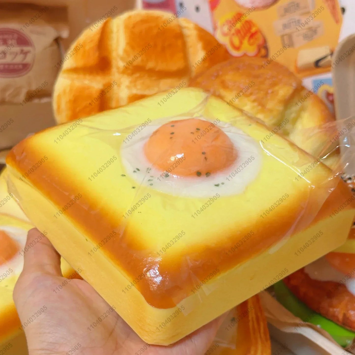Grande Uovo Fritto Toast Squishy Aumento Lento Grande Uovo Spesso Pane Squishy Rimbalzo Lento Spremere Giocattolo Antistress Rilascio Mano Rilassarsi Giocattolo