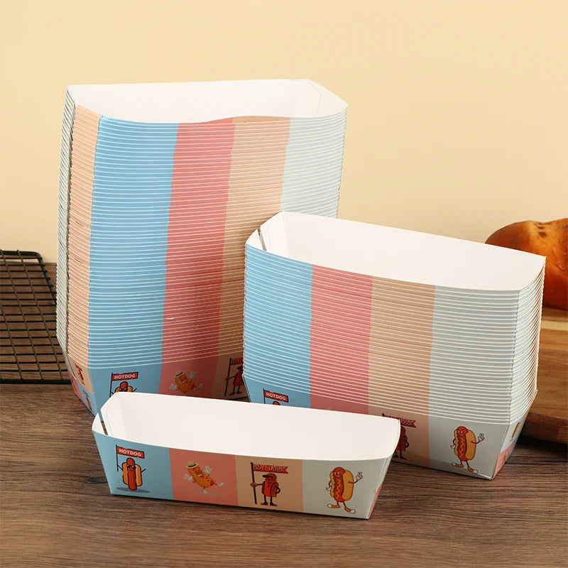 Confezione Da 100 Scatole Monouso Per Hot Dog In Carta Per Catering E Feste Ideale Per Eventi