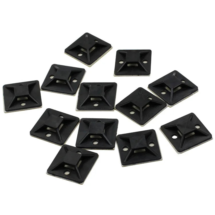 Kit Supporto Base Adesivo Rimovibile Per Fascette Cavi, 100 Pezzi Morsetti Installazioni Auto