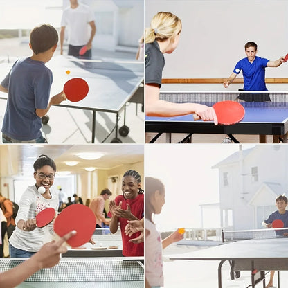 Set Da Ping Pong Portatile Con Rete Retrattile E Borsa Per Il Trasporto Quaranta Palline Per Interni Ed Esterni