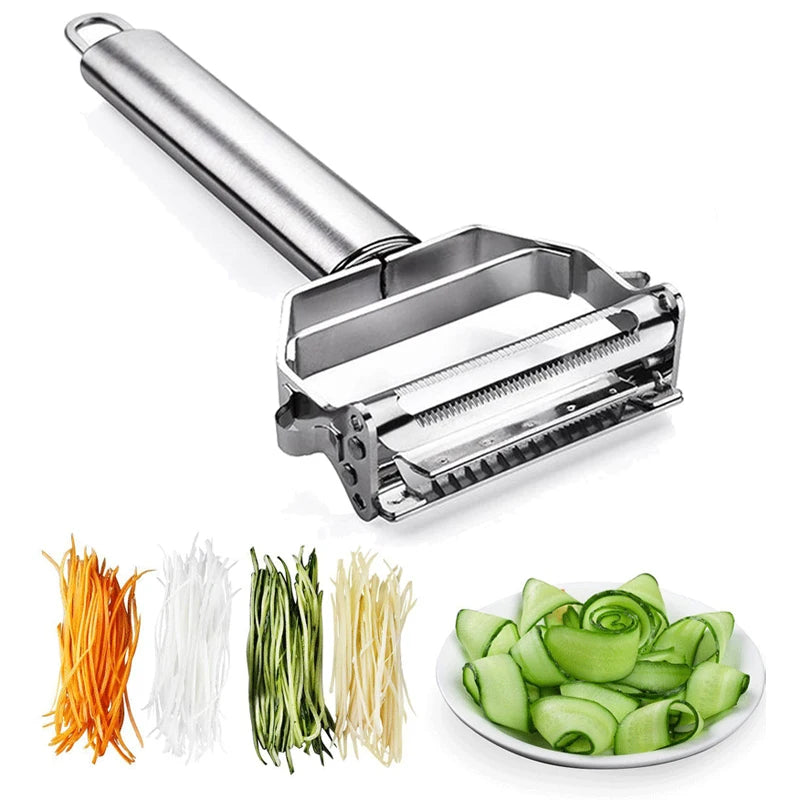 Pelapatate Multifunzionale In Acciaio Inox Con Grattugia E Affettatrice Per Verdure Frutta Julienne