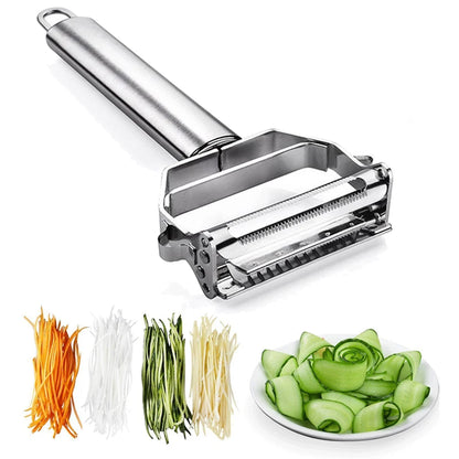 Pelapatate Multifunzionale In Acciaio Inox Con Grattugia E Affettatrice Per Verdure Frutta Julienne