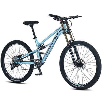 Bicicletta Da Uomo 26 Pollici Con Sospensione Completa Freni A Disco E Telaio In Acciaio Hi Ten